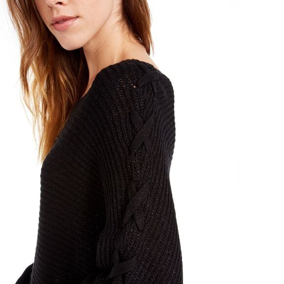 American Rag Juniors Lace Up Tunic Sweater - Picture 4 of 6